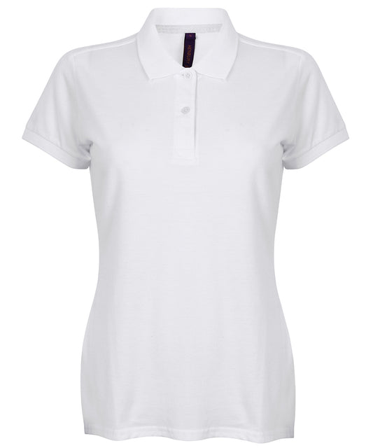 Henbury Women's micro-fine piqué polo shirt White