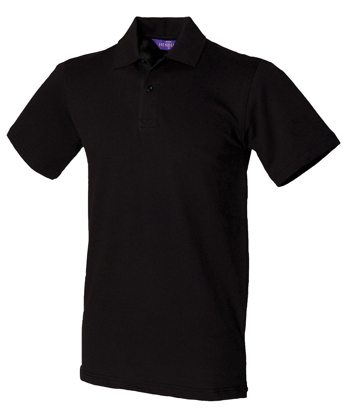 Henbury Stretch piqué polo shirt Black