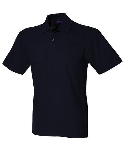 Henbury Stretch piqué polo shirt Navy