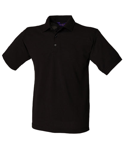 Henbury 65/35 Classic piqué polo shirt Black*