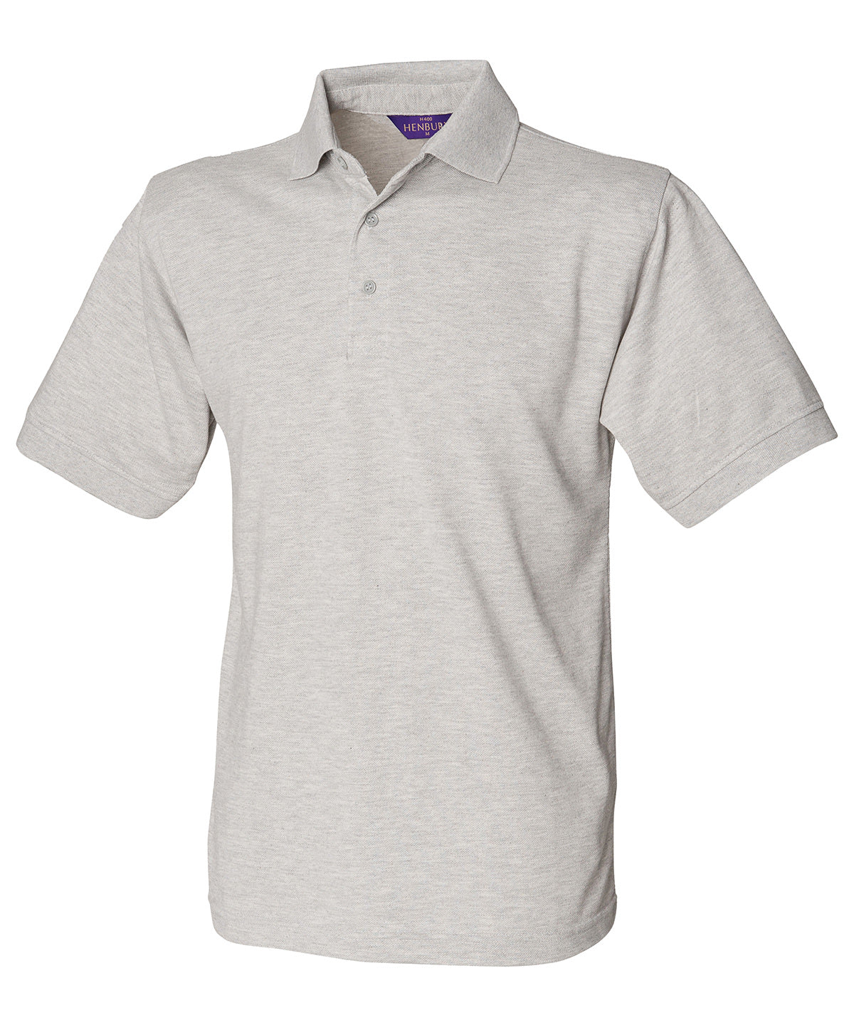 Henbury 65/35 Classic piqué polo shirt Heather Grey*