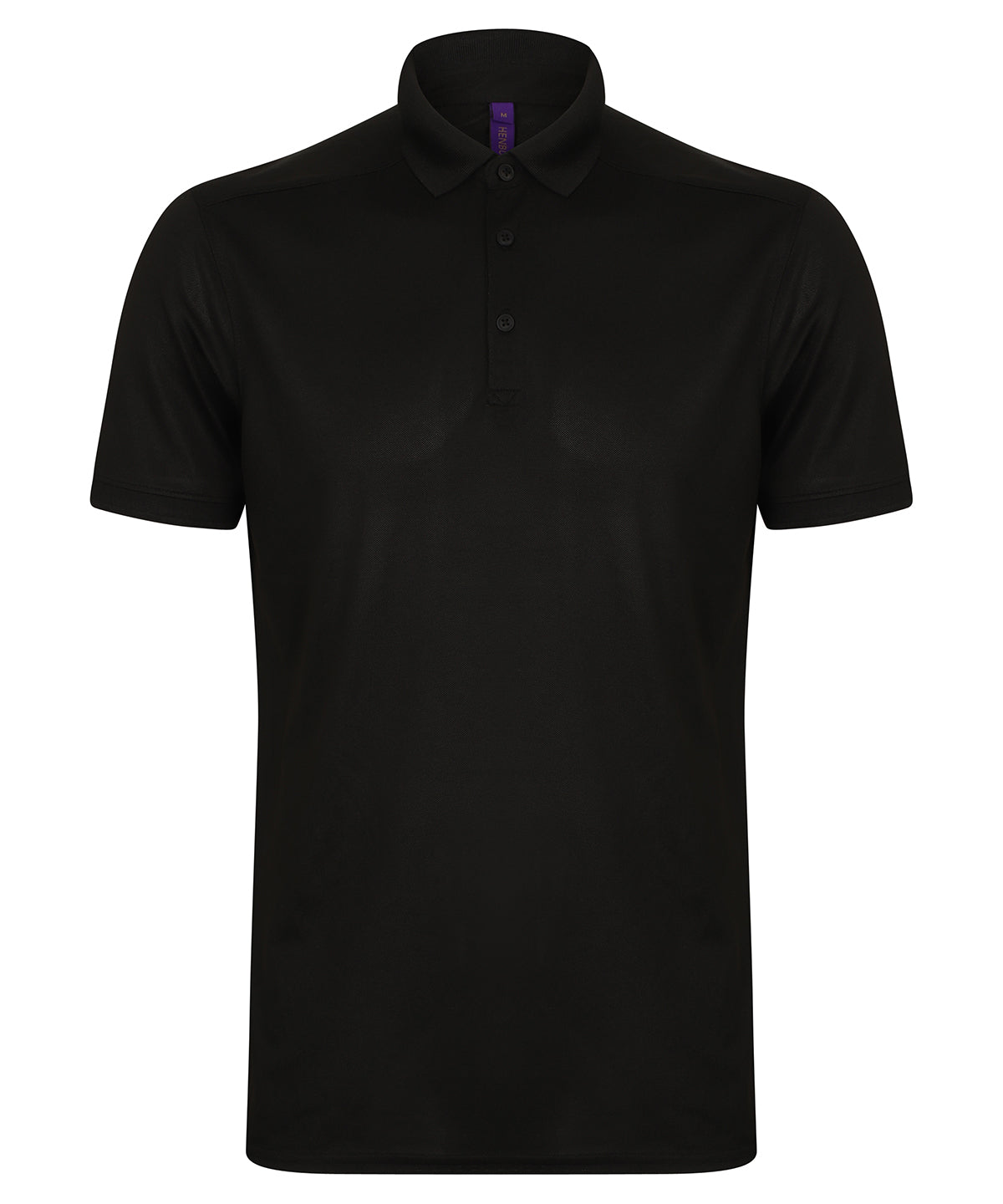 Henbury Stretch polo shirt with wicking finish (slim fit) Black*