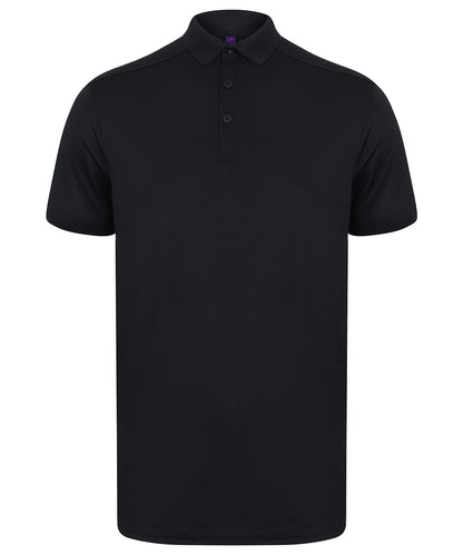 Henbury Stretch polo shirt with wicking finish (slim fit) Navy*