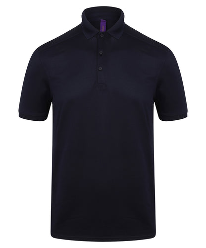 Henbury Stretch polo shirt with wicking finish (slim fit) Oxford Navy*