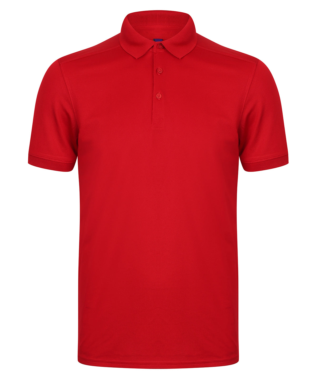Henbury Stretch polo shirt with wicking finish (slim fit) Red