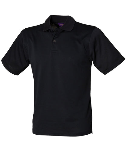 Henbury Coolplus® polo shirt Black*†