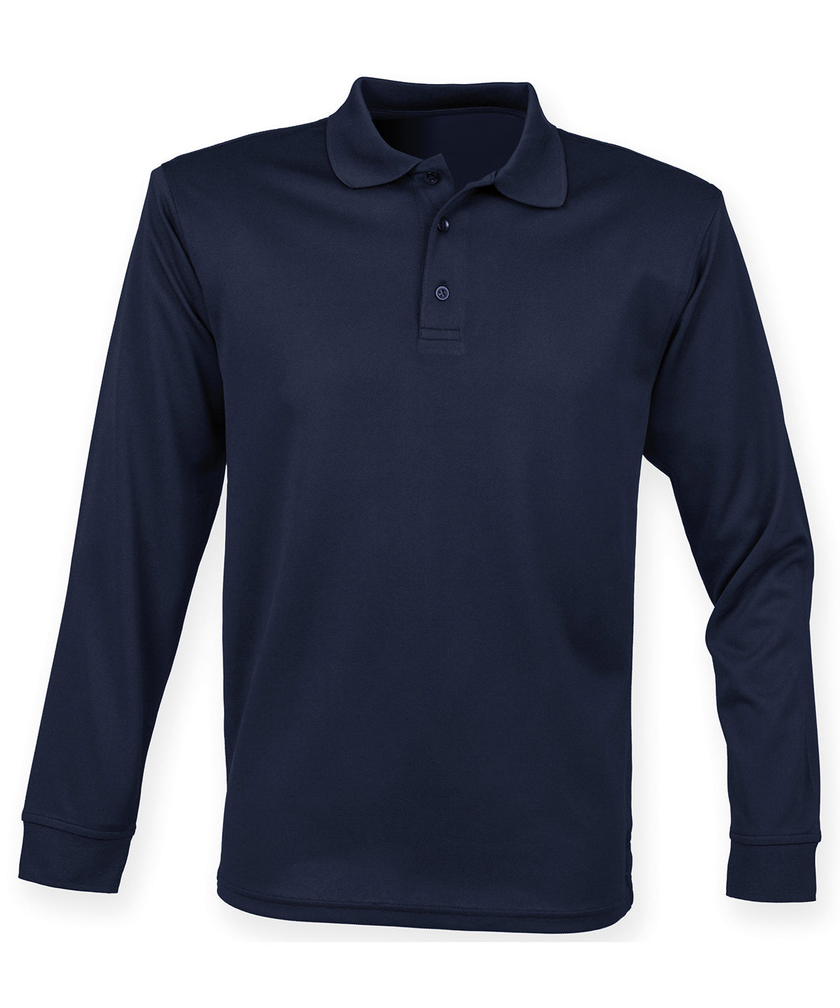 Henbury Long sleeve Coolplus® polo shirt Navy*
