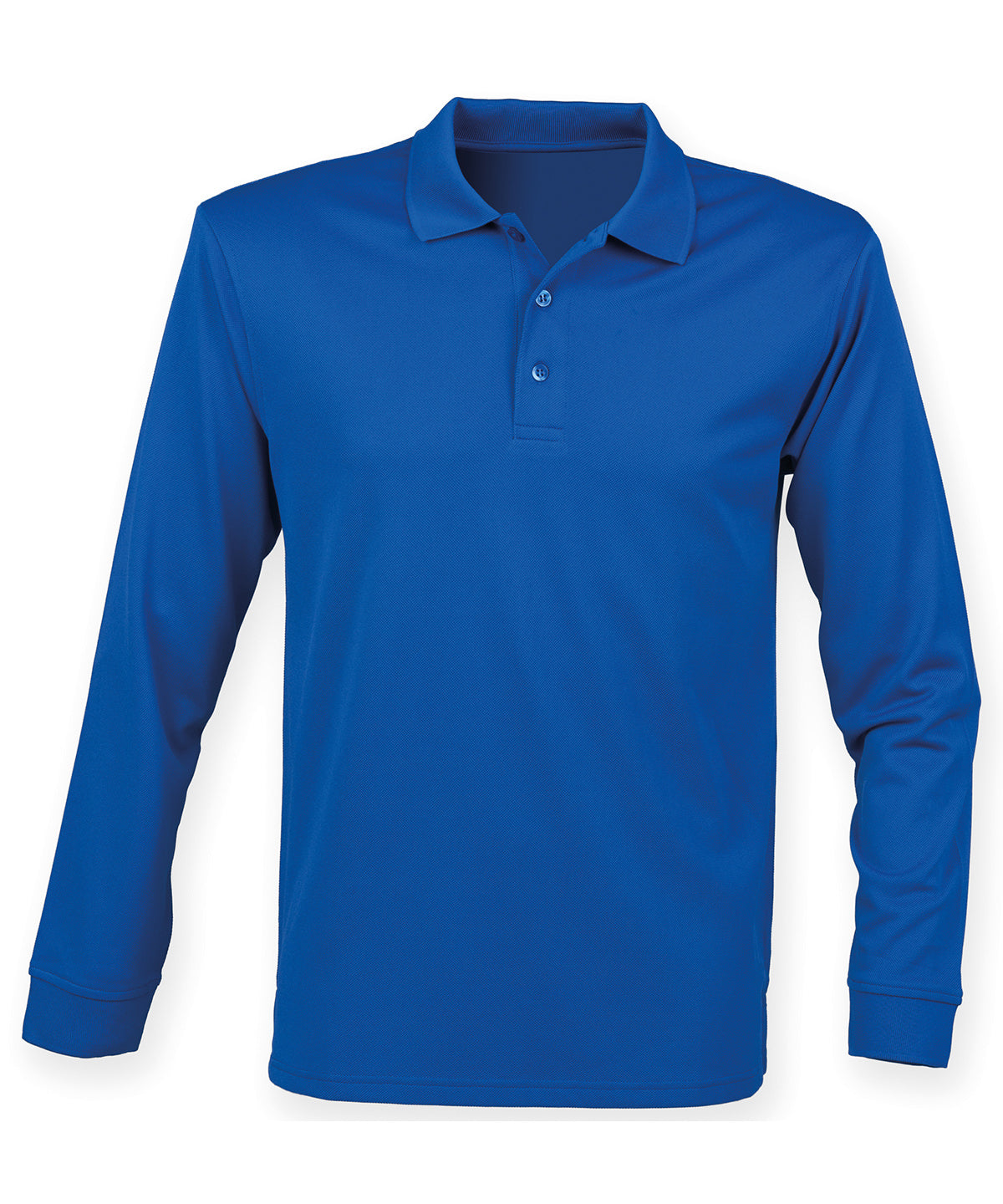 Henbury Long sleeve Coolplus® polo shirt Royal*