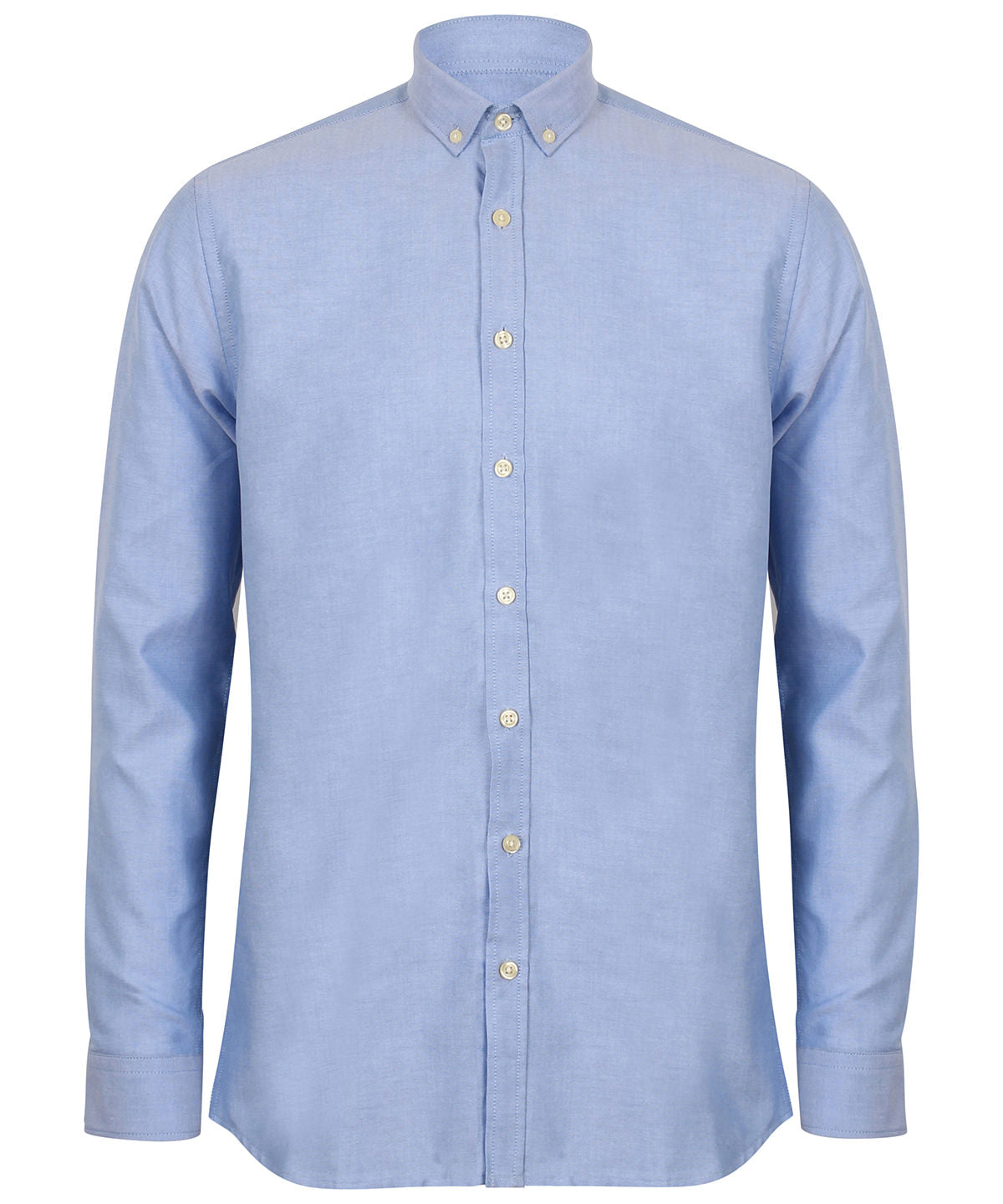 Henbury Modern long sleeve Oxford shirt Blue