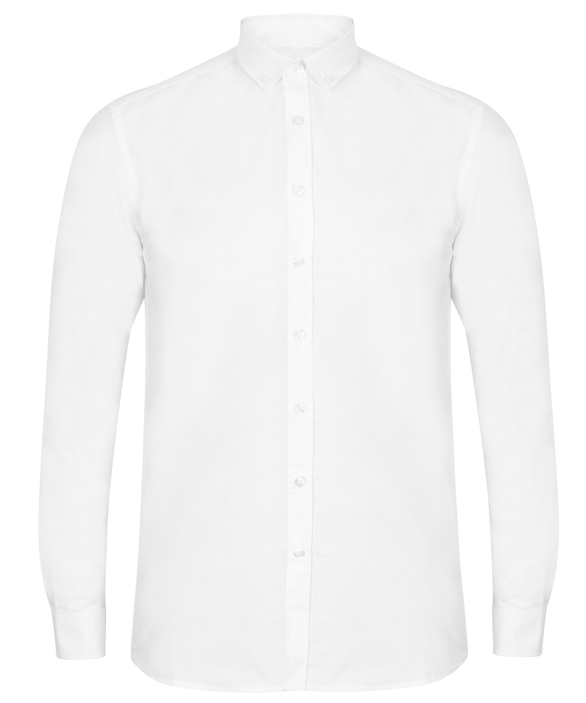 Henbury Modern long sleeve Oxford shirt White