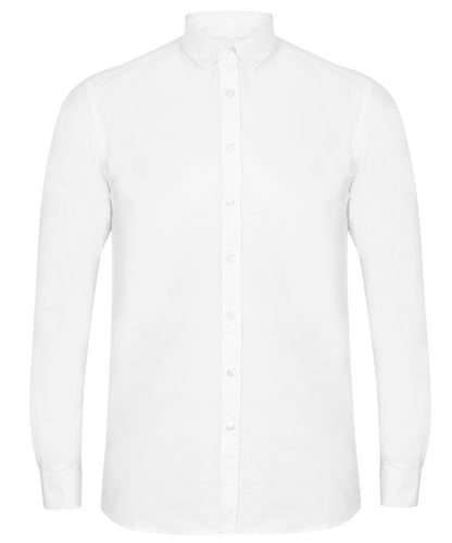 Henbury Modern long sleeve Oxford shirt White