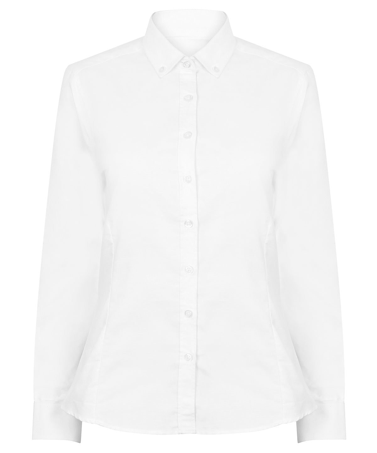 Henbury Women's modern long sleeve Oxford shirt White