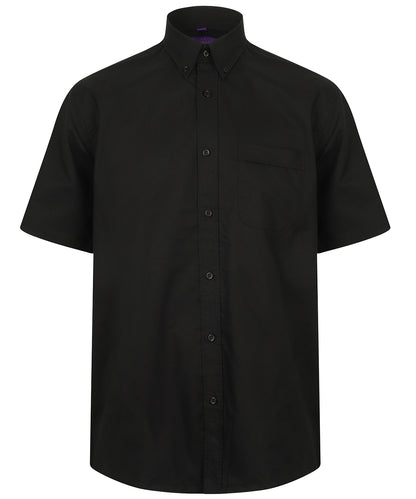 Henbury Wicking antibacterial short sleeve shirt Black