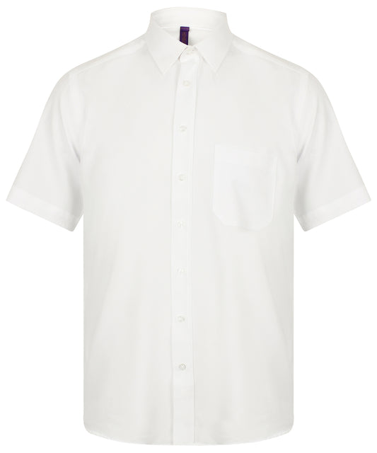 Henbury Wicking antibacterial short sleeve shirt White