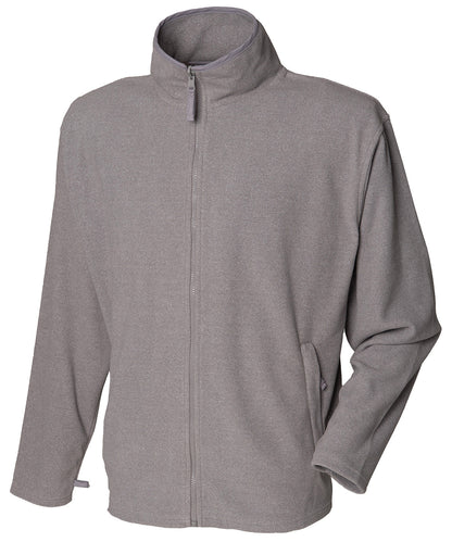 Henbury Microfleece jacket Heather Grey