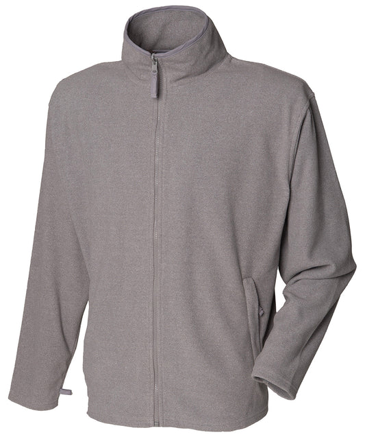 Henbury Microfleece jacket Heather Grey