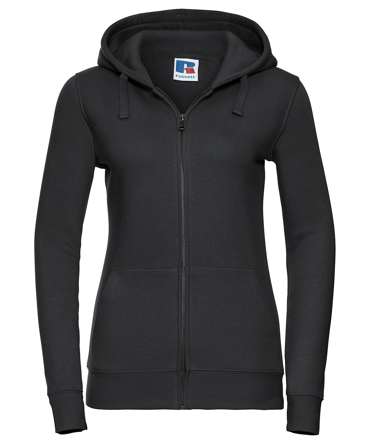 Russell Women's authentic zipped hooded sweatshirt Black*