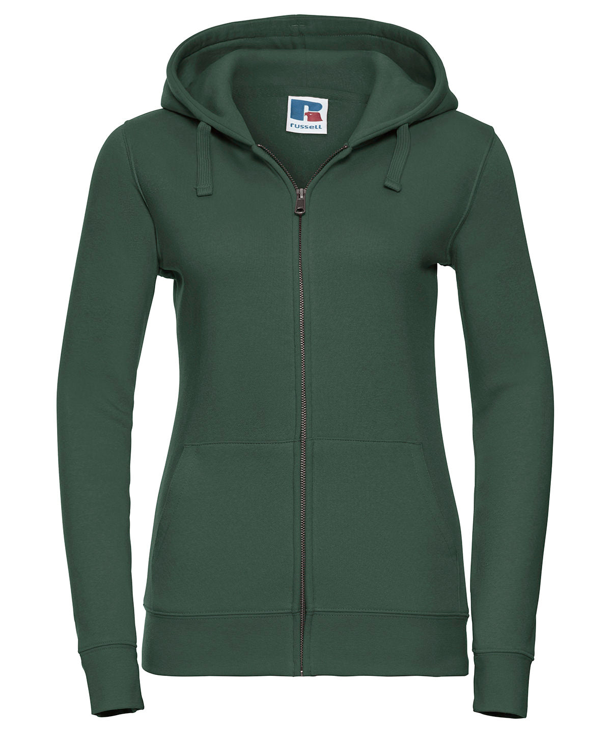 Russell Women's authentic zipped hooded sweatshirt Bottle Green