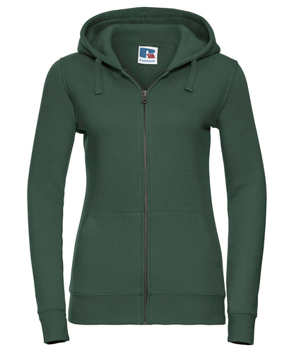 Russell Women's authentic zipped hooded sweatshirt Bottle Green