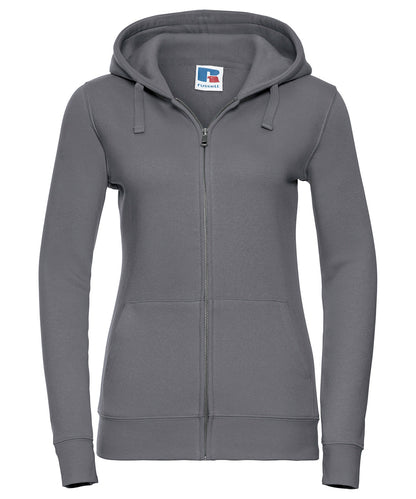 Russell Women's authentic zipped hooded sweatshirt Convoy Grey
