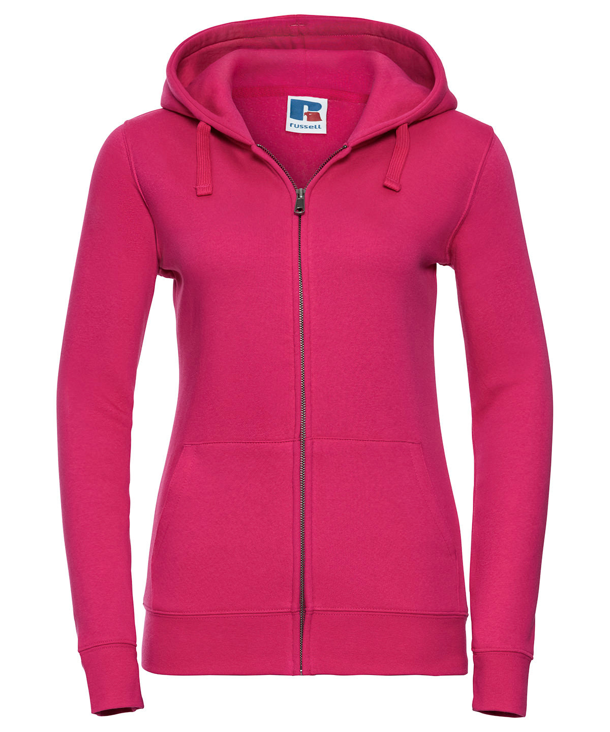 Russell Women's authentic zipped hooded sweatshirt Fuchsia