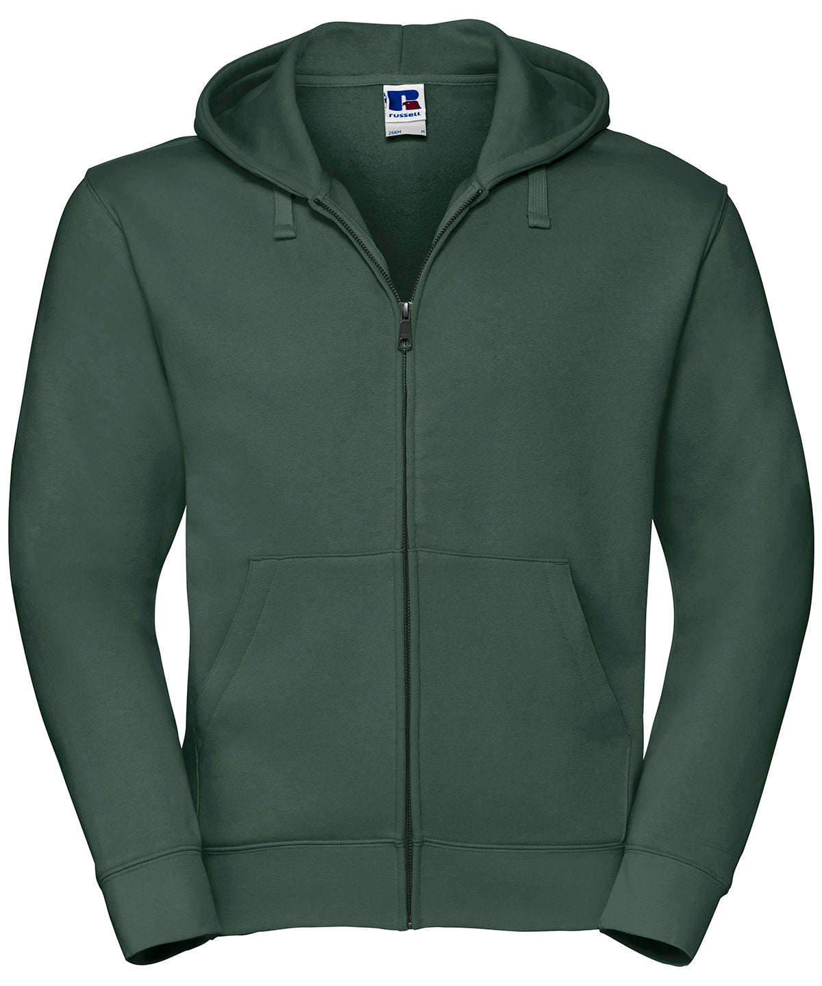 Russell Authentic zipped hooded sweat Bottle Green