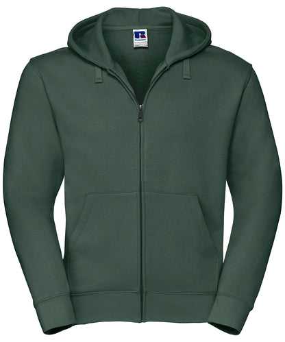 Russell Authentic zipped hooded sweat Bottle Green