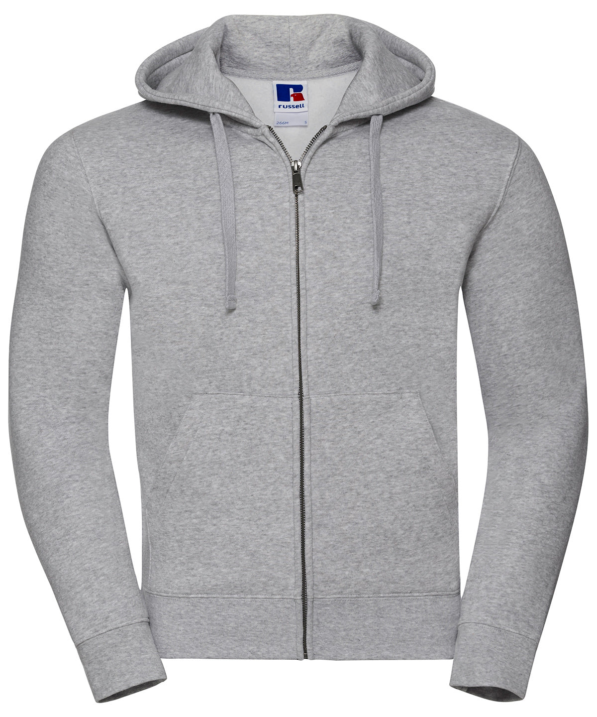 Russell Authentic zipped hooded sweat Light Oxford*