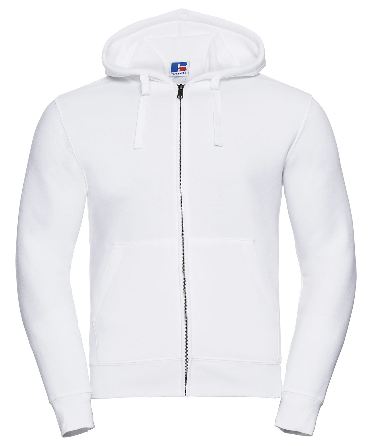 Russell Authentic zipped hooded sweat White