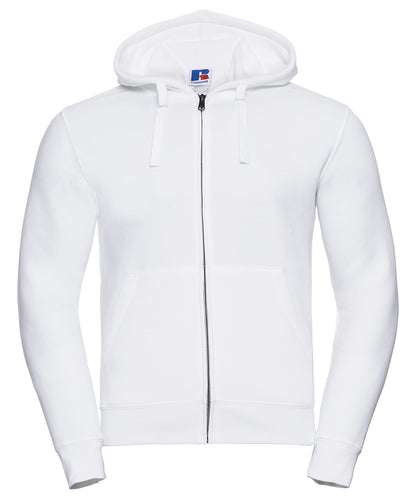 Russell Authentic zipped hooded sweat White