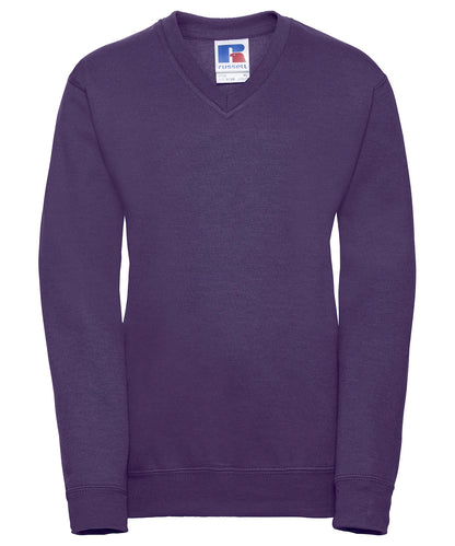 Russell Kids v-neck sweatshirt Purple