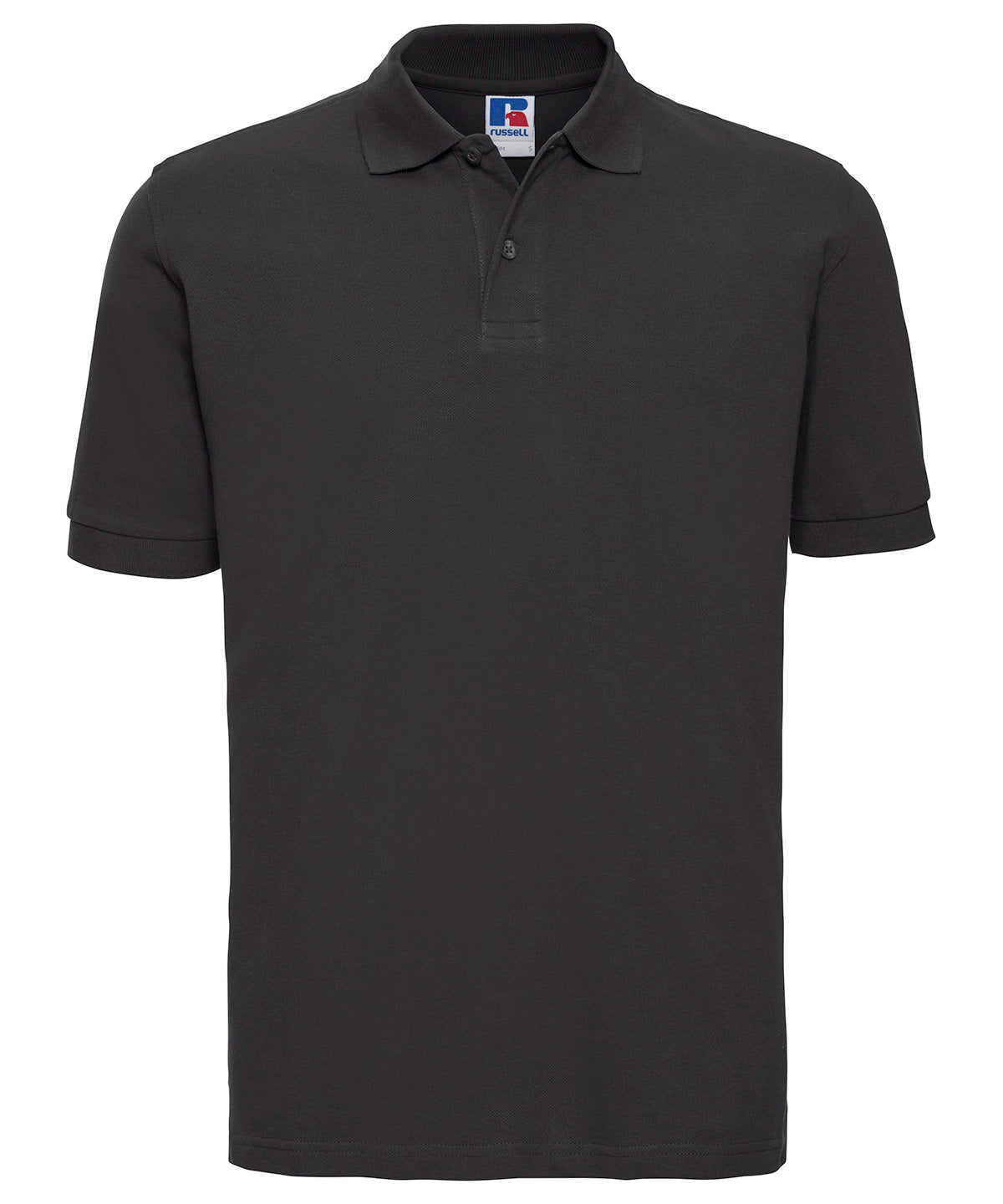 Russell Classic cotton piqué polo Black*