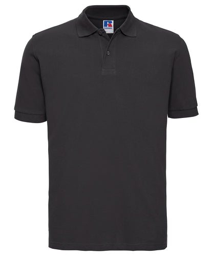 Russell Classic cotton piqué polo Black*