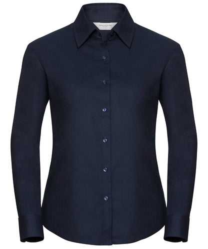 Russell Women's long sleeve easycare Oxford shirt Bright Navy