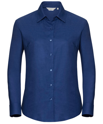 Russell Women's long sleeve easycare Oxford shirt Bright Royal