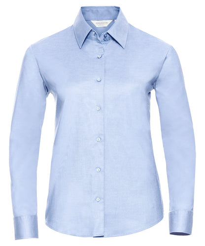 Russell Women's long sleeve easycare Oxford shirt Oxford Blue