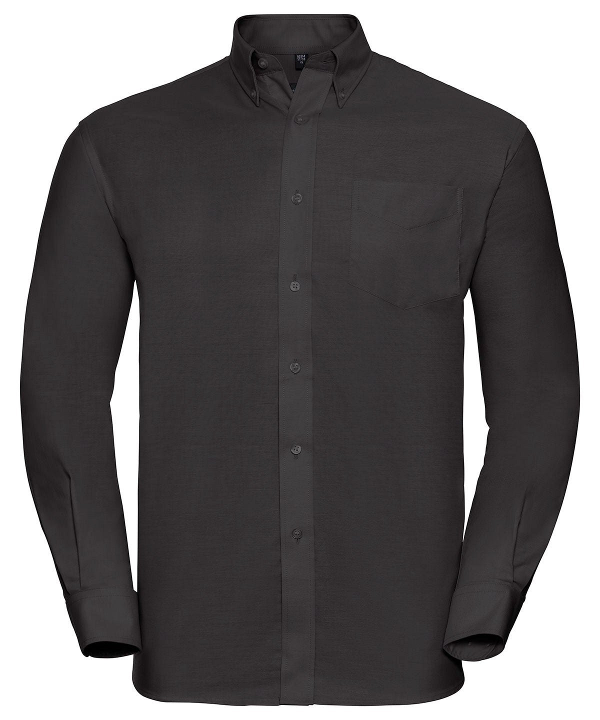 Russell Long sleeve easycare Oxford shirt Black