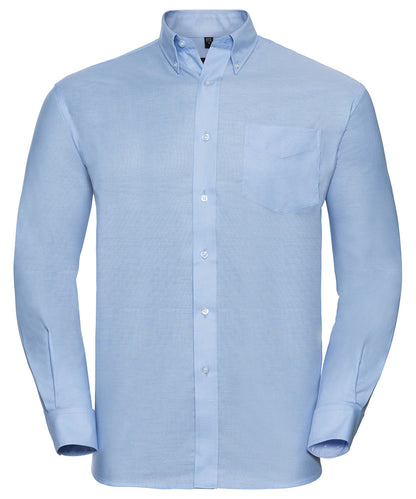 Russell Long sleeve easycare Oxford shirt Oxford Blue