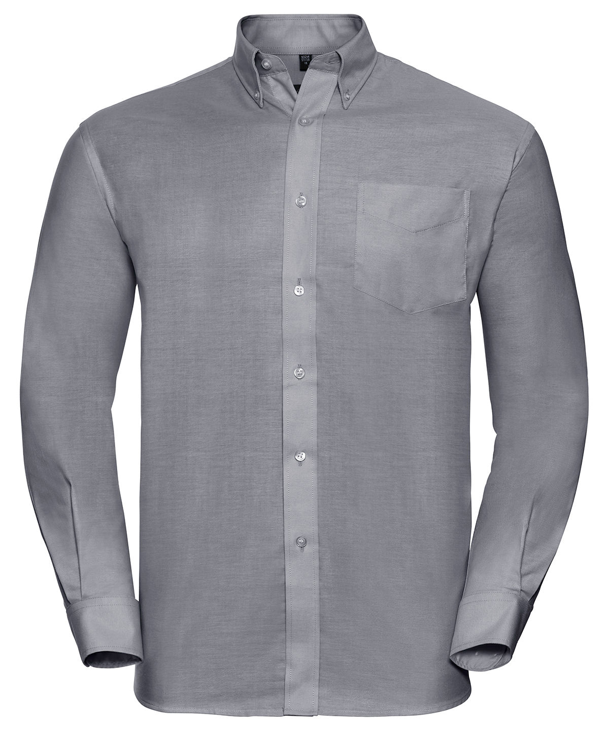 Russell Long sleeve easycare Oxford shirt Silver