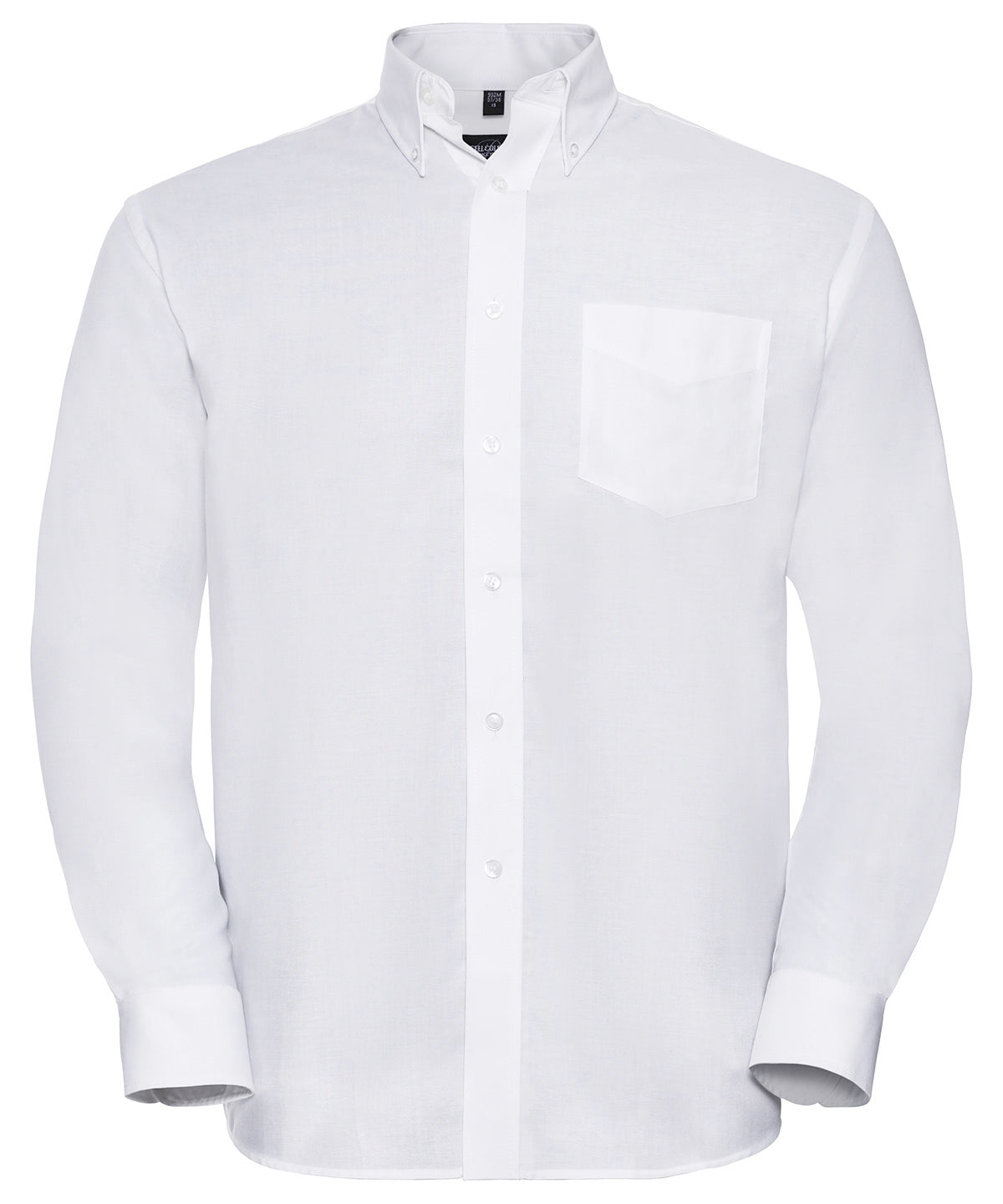 Russell Long sleeve easycare Oxford shirt White