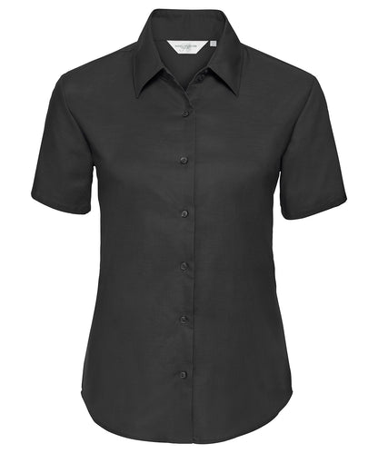 Russell Women's short sleeve Oxford shirt Black