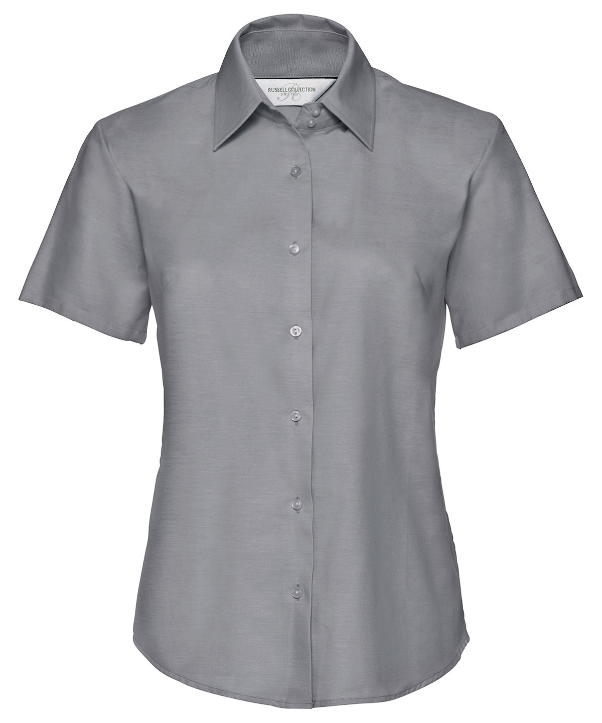 Russell Women's short sleeve Oxford shirt Silver