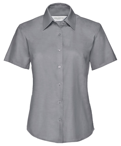 Russell Women's short sleeve Oxford shirt Silver