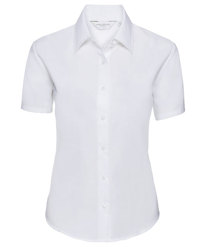 Russell Women's short sleeve Oxford shirt White