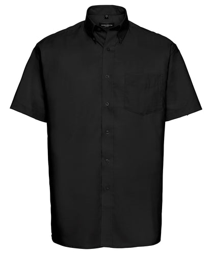 Russell Short sleeve easycare Oxford shirt Black