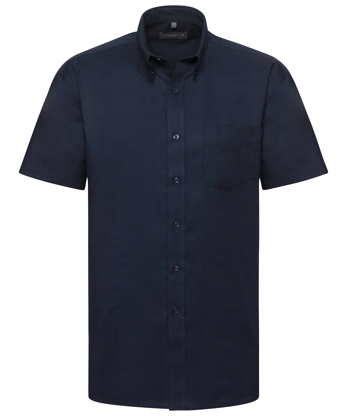 Russell Short sleeve easycare Oxford shirt Bright Navy