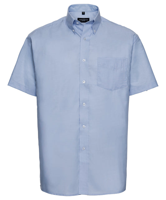Russell Short sleeve easycare Oxford shirt Oxford Blue
