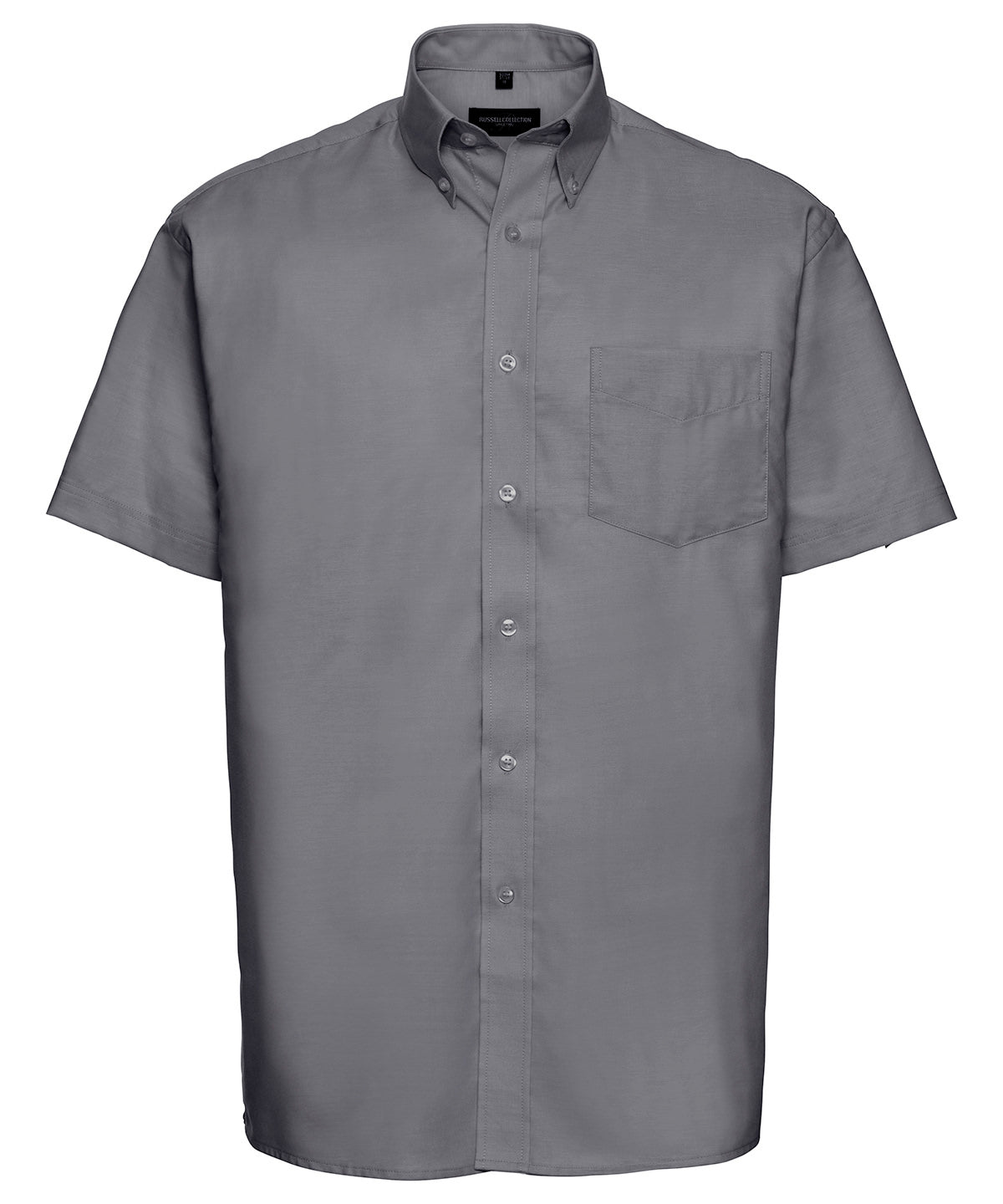 Russell Short sleeve easycare Oxford shirt Silver