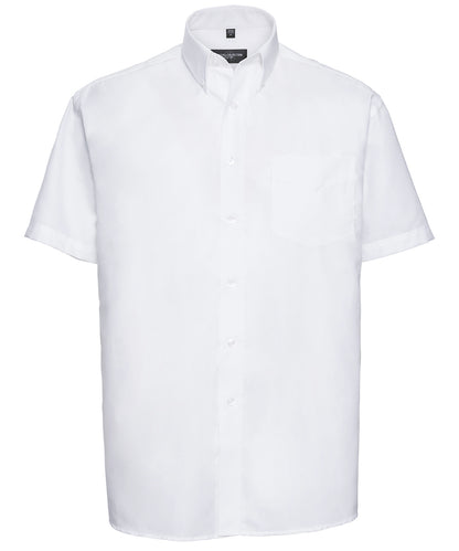 Russell Short sleeve easycare Oxford shirt White
