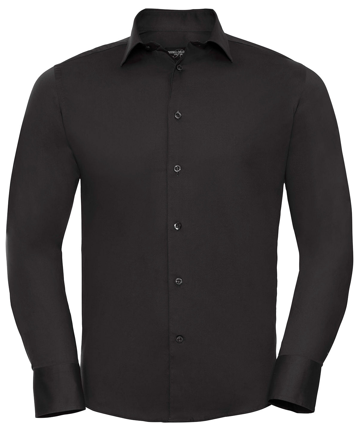 Russell Long sleeve easycare fitted shirt Black